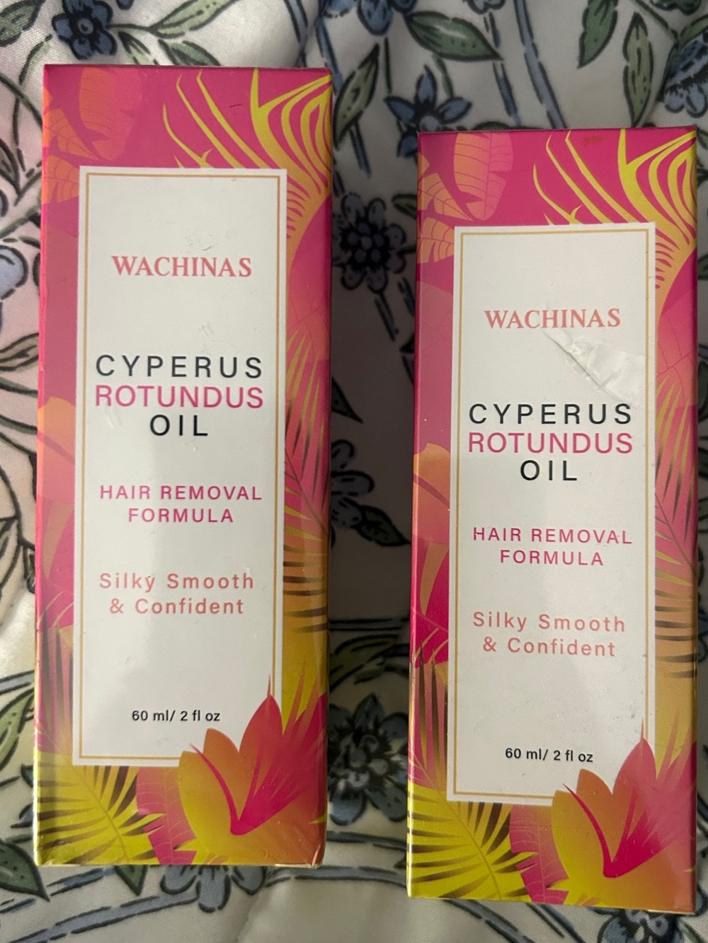 Wachinas Cyperus Rotundus Oil Hair Removal Formula — Pink & Yellow